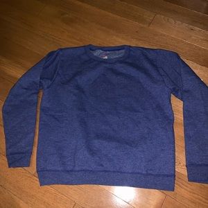 HANES Fleece-lined Indigo Crewneck Sweatshirt